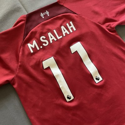 Nike Mohamed Salah Liverpool FC Jersey Kids Boys Size 22 Red #11