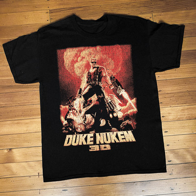 Duke Nukem 3D 1996 PS1 T-Shirt Vintage Retro Game Graphic Tee S-5XL