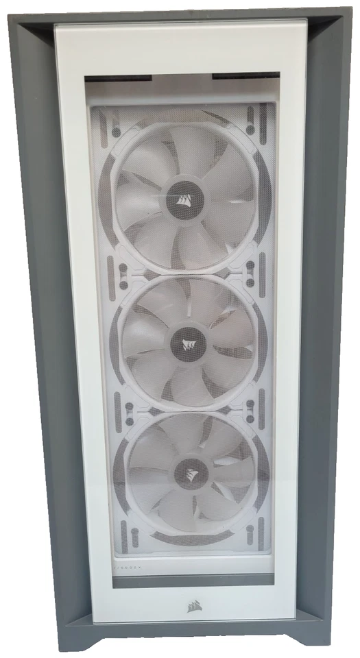 Corsair iCue 5000X RGB Computer Case White Tempered Glass Mid Tower - Image 3 of 4