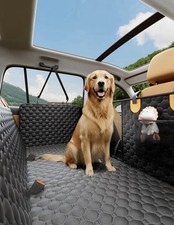 Dog Car Seat Cover Hard Bottom Back Seat Extender Waterproof Hammock SUV