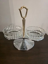 Vintage Kromex 2 Sided Condiment Tray