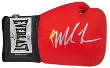 Mike Tyson Signed Red Everlast Everfresh Glove Right Hand In Silver Beckett