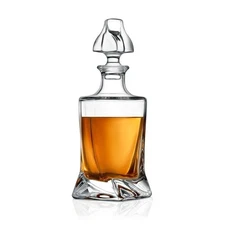 NutriChef Home Bar Whiskey Decanter - Glass Liquor 750ml/25.36oz BPA Free