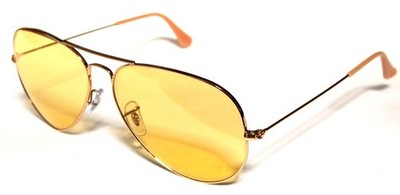 RAY BAN 3025 Aviator Remix Sonnenbrille Gold Matt/Gelb, Größe 58