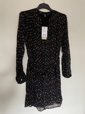 Black Printed next mini dress size 8