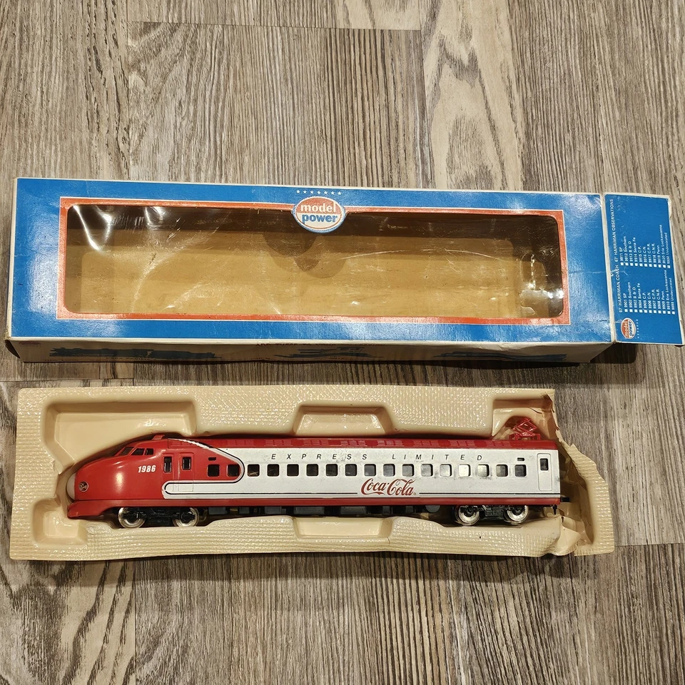 NOS NEW Model Power Playart 1986 Coca Cola Express Limited HO Scale Engine Train - Image 4 of 4