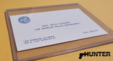 Hunter - Original TV Prop - Sgt Rick Hunter LAPD Business Card - Fred Dryer