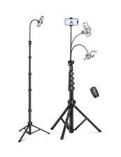 Phone Tripod, 85" Tripod for Cell Phone iPhone with Gooseneck, Alum... Fast Ship