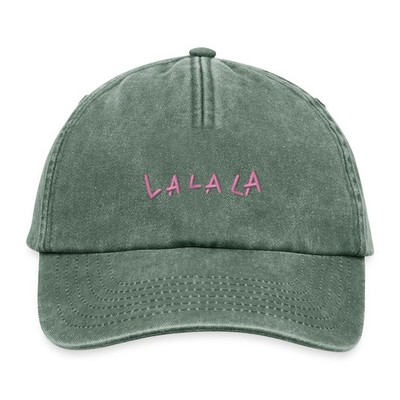 Stickmotiv La La La Freude Motiv Relaxed Vintage Cap