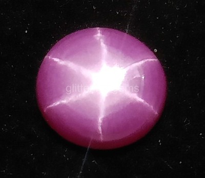 Natural 9.10 Ct Round Cut Cabochon Pink Star Ruby 6 Rays Certified Gemstone 5JSP