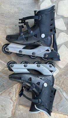 Inlineskater, Rollerblade, Bravoblade, Größe ca. 41, je vier Rollen, Schnallen