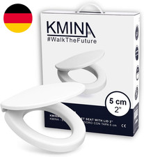 KMINA Toilettensitzerhöhung Für Erwachsene Mit Absenkautomatik, Höhe 5 Cm, Mater