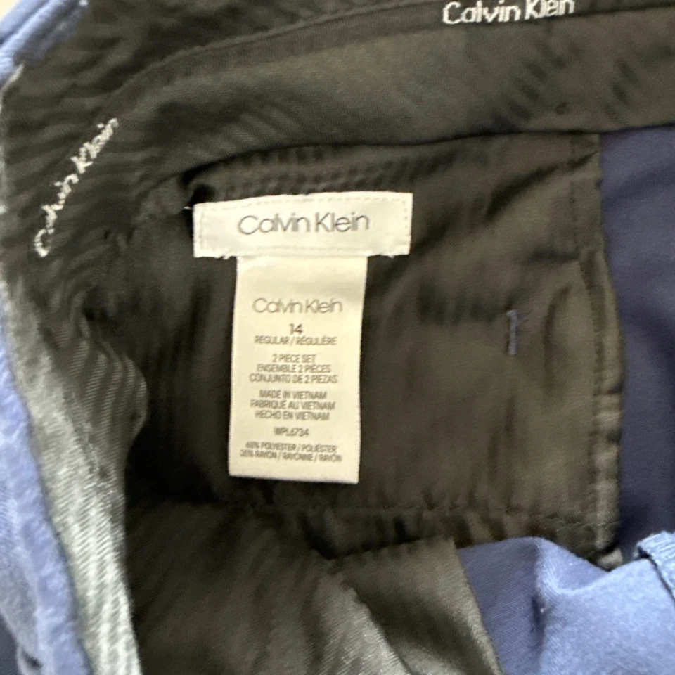 CALVIN KLEIN Boy Dress Pants Navy Size 14 - Image 4 of 4