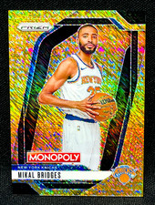 2024-25 Panini Prizm Monopoly - MIKAL BRIDGES #42  GOLD MILLIONAIRE SHIMMER /500