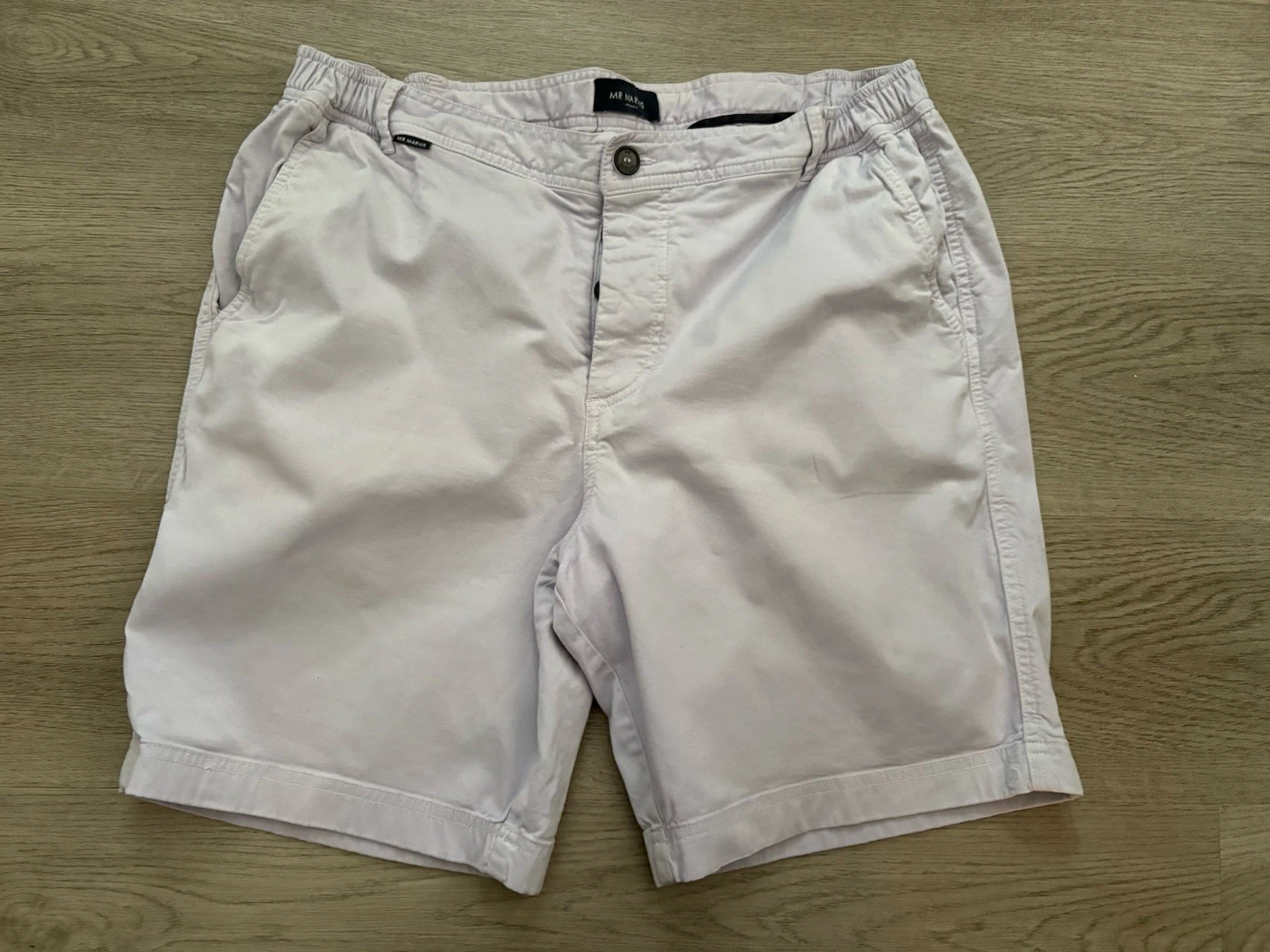 Mr Marvis The Hustlers Men’s Pale Lilac Cotton Chino Shorts Waist 36 Inch / XXL