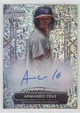 2022 Bowman Sterling Prospect Speckle Refractor 65/99 Armando Cruz Auto 0w38