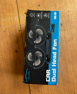 CLUTO YG-801 12V Car Dual Head Portable Fan, CAR Dual Head Fan Model