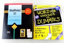 Word Windows 6 for Dummies Word Perfect 5.1 Soft Cover Computer Books T126