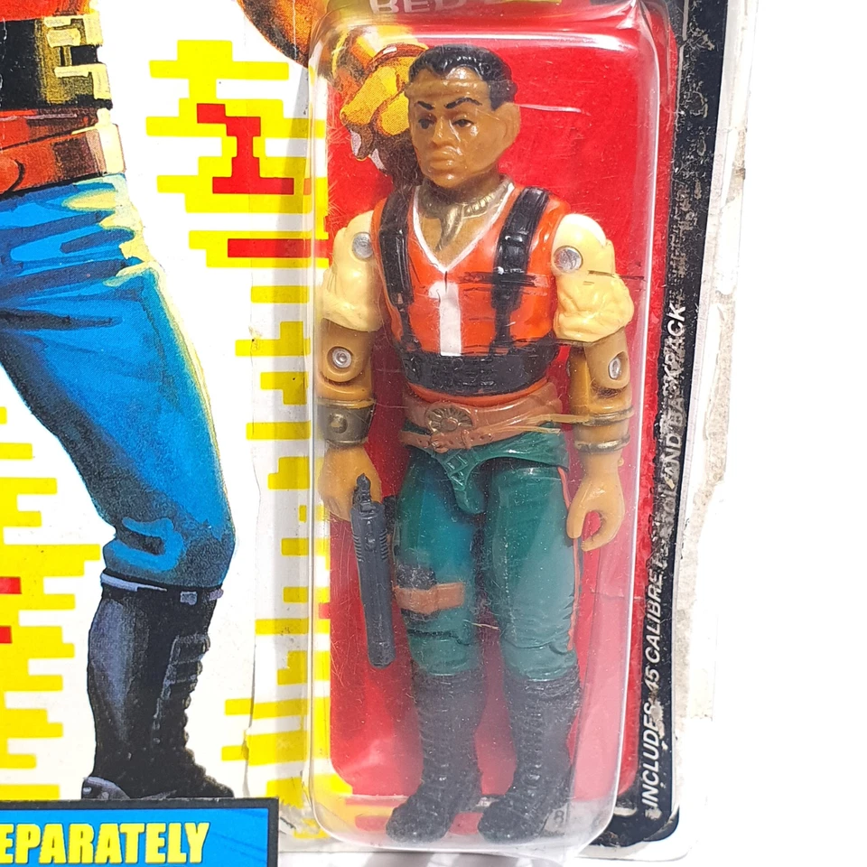 Cartão GI Joe RED DOG Euro UK Action Force Renegades bolhas abertas internacionais - Imagem 3 de 4