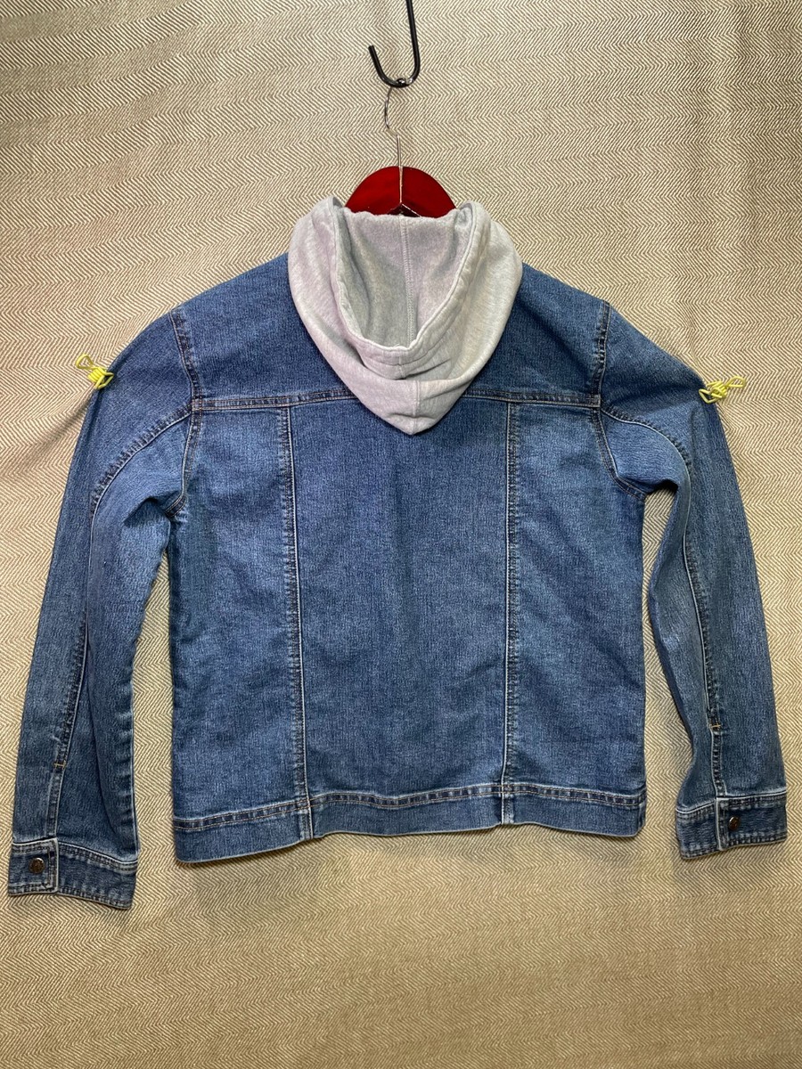 VINTAGE Duck Head Hooded Duck Logo Snap Denim 40299 Western Jacket