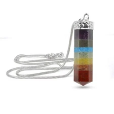 Natural Reiki Healing Gemstone Pendant Pencil Shape Crystal Stone Pendant/Locket