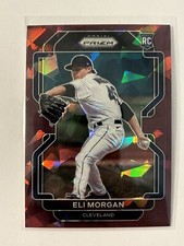 2022 Panini Prizm - Tier II Burgundy Cracked Ice Prizm #113 Eli Morgan /25 RC