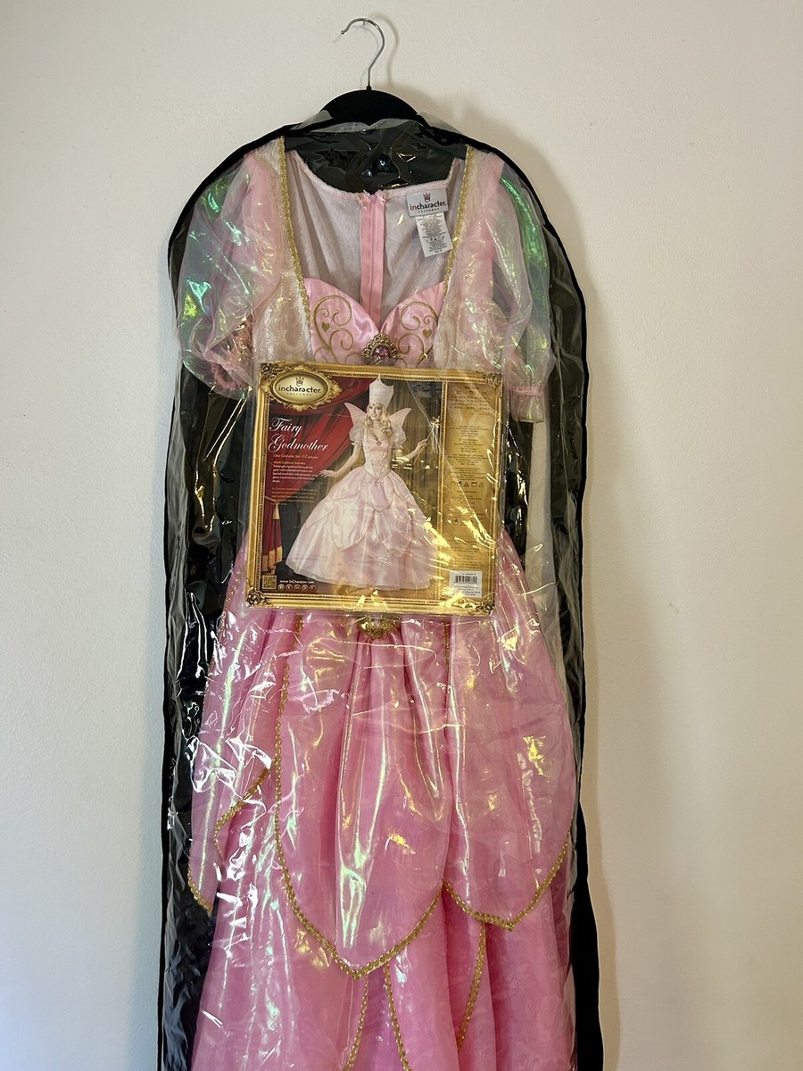 pink fairy godmother dress Fairy Godmother Cinderella Satin Cosplay Costume