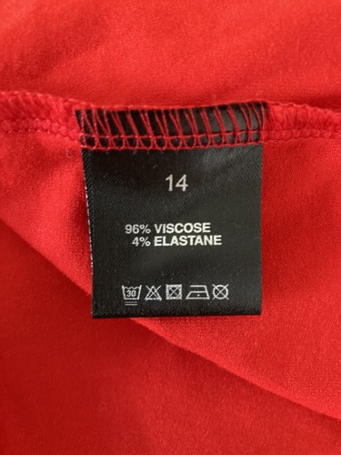 Label Lab Life Ladies Red Short Sleeve Top Size 14. New With Tags RRP £22. - Picture 6 of 6