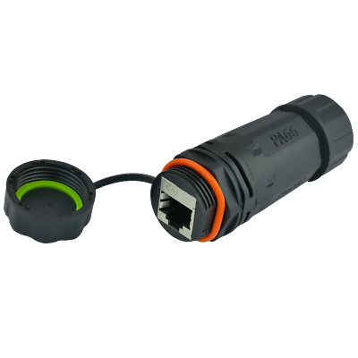 RJ45 Outdoor Kupplung IP68 geschirmt wassergeschützter Cat.6A LAN Verbinder