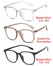 Men Women's Business Resin Negative Nearsighted ShortSight Eyeglass -1.0~-8.0