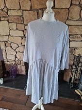 Asos Oversized Mini Smock Dress Black & White Size 10 BNWT