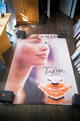 LANCOME INES SASTRE 2000 C French Shelter D/S Vintage Fashion Poster Original - Bild 1 von 4