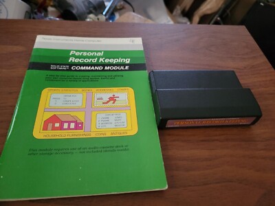 Personal Record Keeping - Texas Instruments Computer Cartridge TI/99  w/Manual