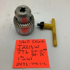 Drill chuck J2213W, 0.5-13MM, 1/16-1/2”, JT6, (1 Pc In Lot)2471- Vid-1-2