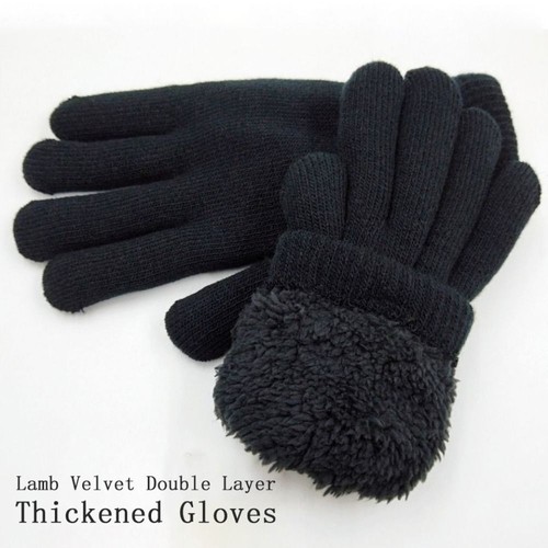Gants D'hiver Enfants 2-en-1 (mitaine/doigts Libres) - Motif Cerf/cartoon - Chauds, Avec Rabat Et Bouton - Taille 2-8 Ans