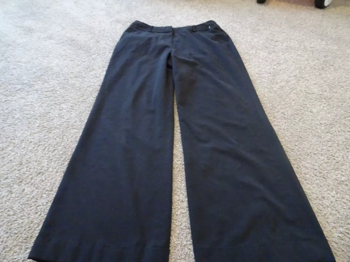 Cato Womens Black Mid Rise Straight Leg Dress Pants Size 14