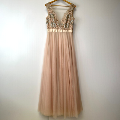 chinese dress ladies Perla Tulle Tiered Maxi Dress