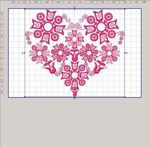 Heart Machine Embroidery design Valentine's Day ornament pattern - Picture 5 of 10