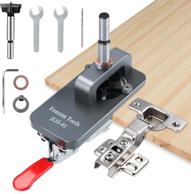 BRITPICK 35Mm Concealed Hinge Jig, Cabinet Door Hinge Jig, Accurate Hinge Drilling Jig