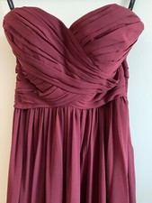 Bill Levkoff Shell Halter Polyester Plum Dress Size 0