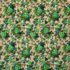 TRUE VINTAGE Benton Screen Print Cabbage Rose Floral Canvas Home Decor Fabric