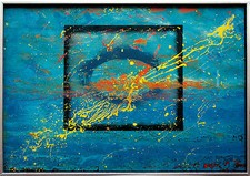 Jozsef Toth *1944: Fenster ins All  63 x 94 cm 1990er Jahre Astronomie Universum