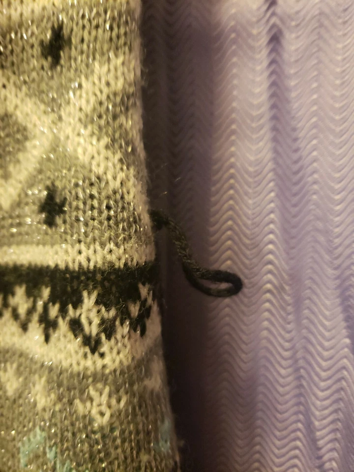 CRB GIRL SWEATER DRESS black and silver size 10/12 - Image 3 of 4