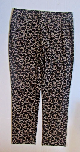 Chicos Travelers Printed Crepe Pull On Pants Size 1.5 US 10 Ankle NWT