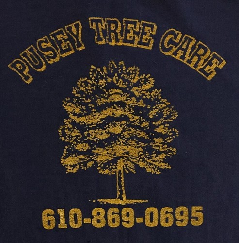 Vtg 90s Pusey Tree Care Thrashed Faded Sweatshirt XL Boxy Funny Crude Sex Grunge - Picture 3 of 24