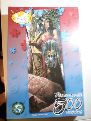 BRAND NEW Eagles Watch Him Panoramic Jigsaw Puzzle 500pc Serendipity