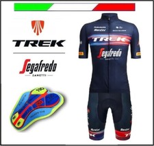 COMPLETO ABBIGLIAMENTO CICLISMO GIACCA+SALOPETTE BICI CORSA TREK taglia M L XL