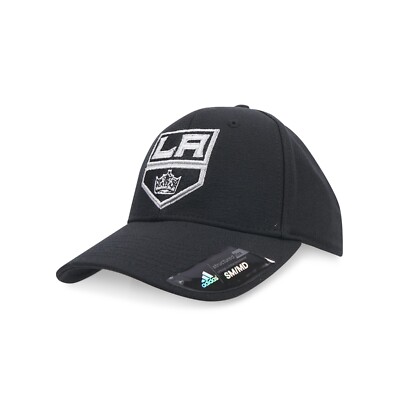 Los Angeles Kings NHL Adidas Team Logo Black Structured Flex (Superflex) Hat
