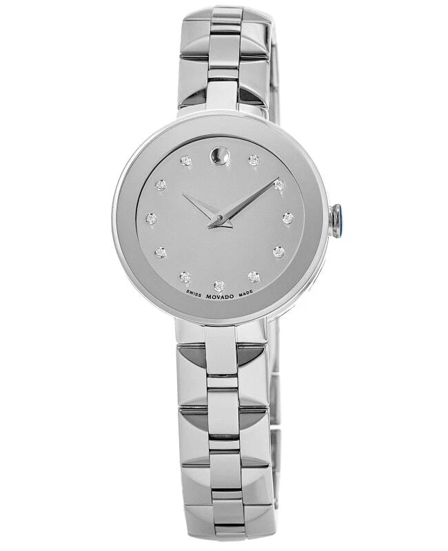 Movado sapphire silver cheap