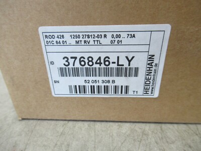Heidenhain ROD426125027S12-03R Rotary Encoder Id. No. 376846 Heidenhain ROD426125027S12-03R Rotary Encoder Id. No. 376846